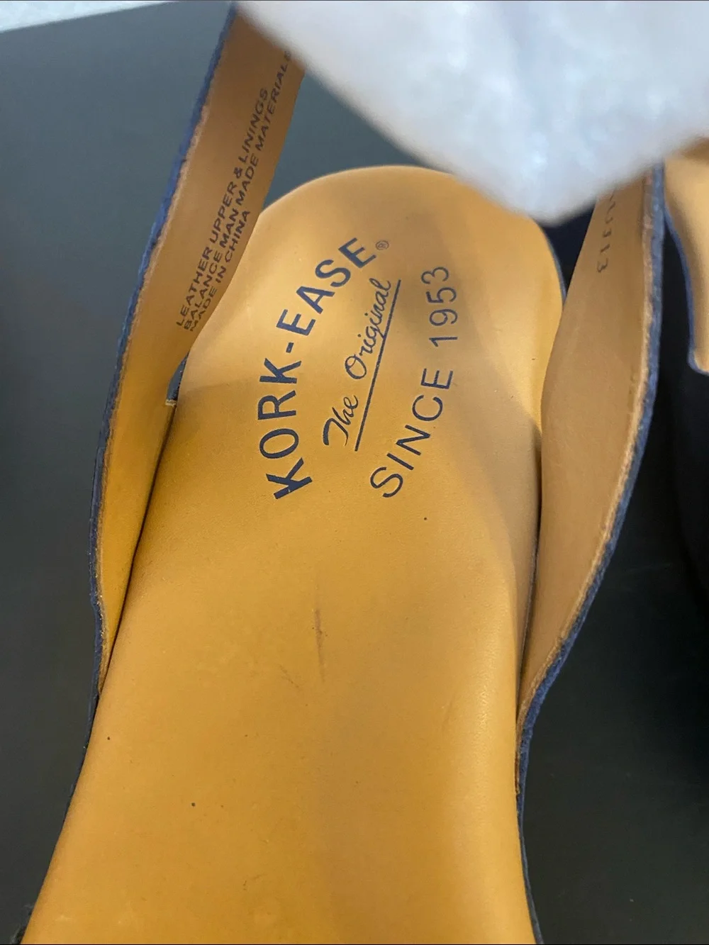 Kork-Ease Carolyne platform wedge sandals with an ankle strap in nave new 8